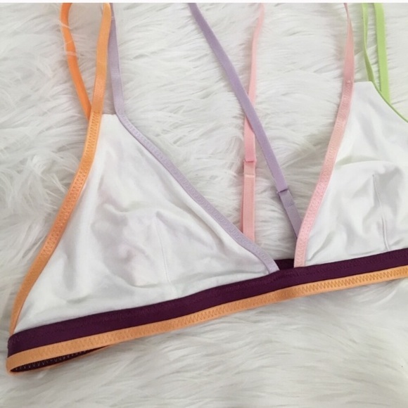 Free People Rainbow Triangle Bralette Bra - Picture 3 of 7